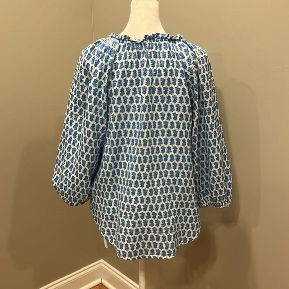 Vineyard Vines Seastitch Print Popover Blouse - Picture 4 of 6